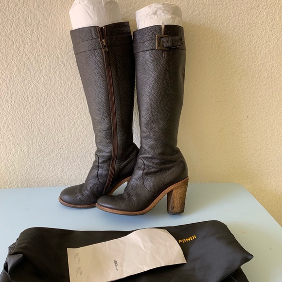 Fendi Shoes - Fendi brown boots